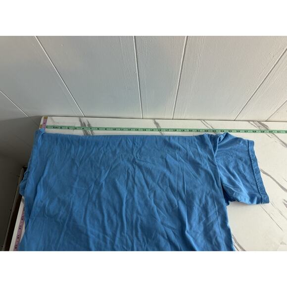 Patagonia Men's Regular Fit Logo Organic Cotton T-Shirt Blue XL Worn Wear Preppy - Picture 7 of 7